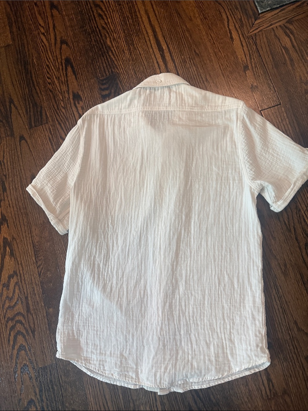 The Normal Brand White Short-Sleeve Button-Down 100% cotton Shirt - Picture 6 of 7